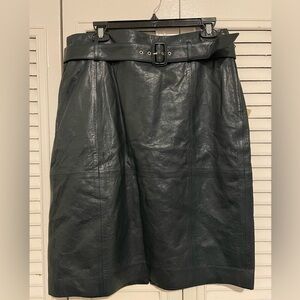 Marc cain leather belted skirt .
